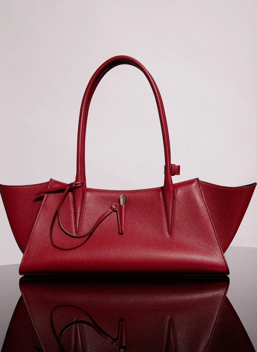 Bags|MUGLER red grained leather fang bag