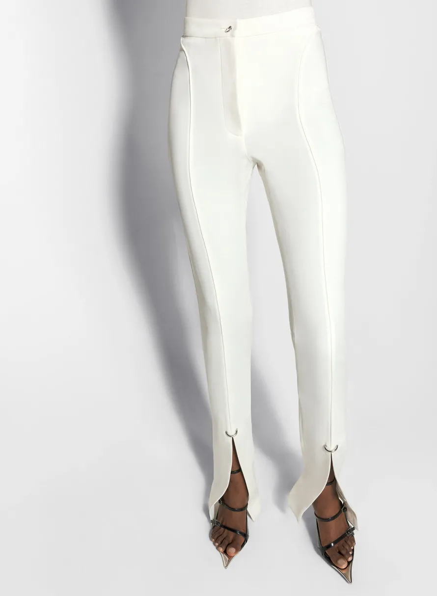 Trousers|MUGLER white pierced pants