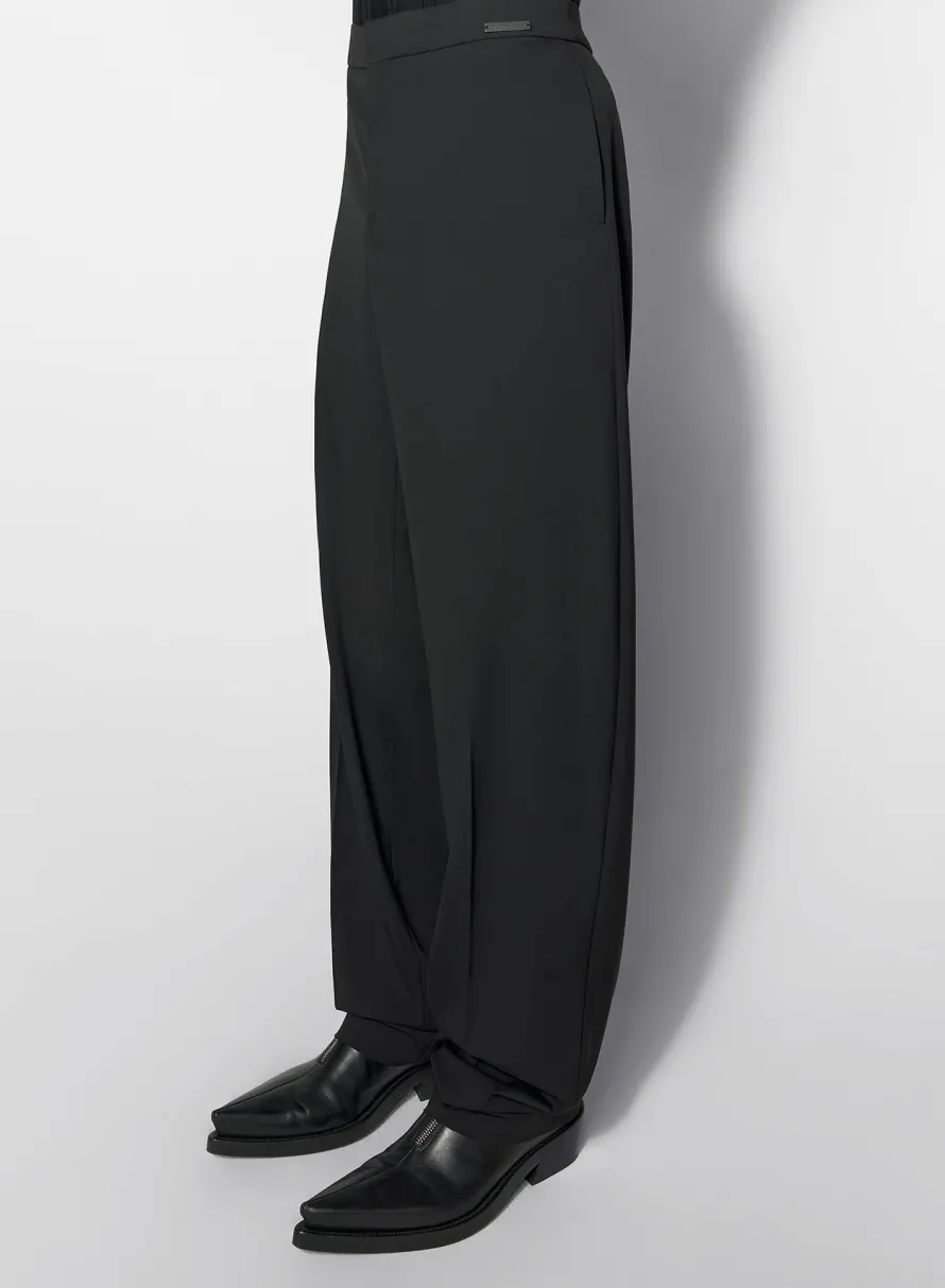 Trousers & Shorts|Trousers|MUGLER black laced up tailoring trousers