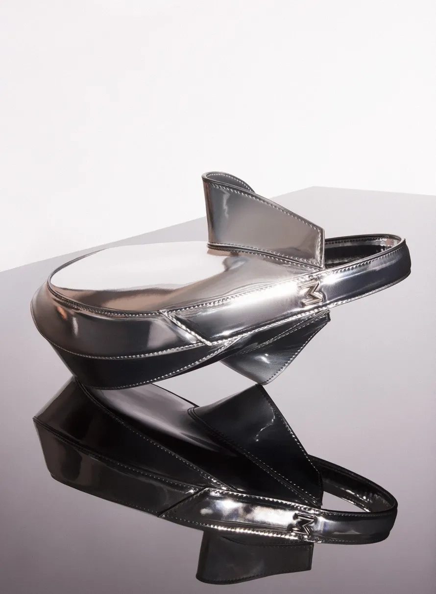Bags|MUGLER chrome mini smooth spiral curve 02
