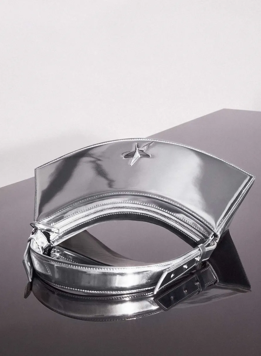 Bags|MUGLER metallic silver zenith bag