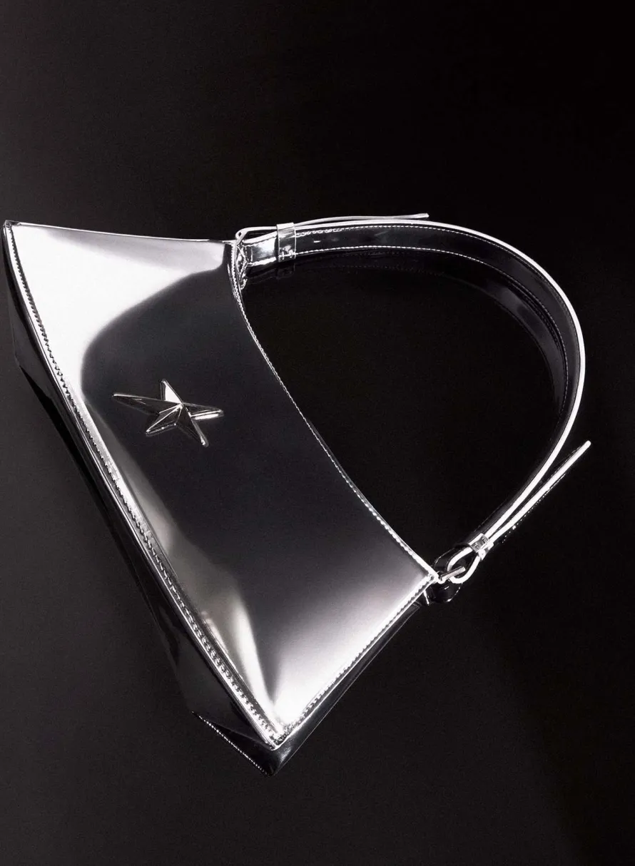 Bags|MUGLER metallic silver zenith bag