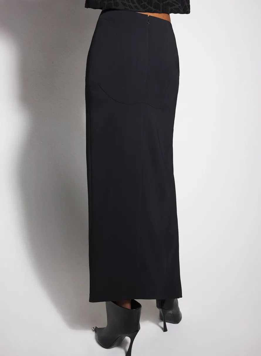 Skirts & Shorts|MUGLER black pierced pencil skirt