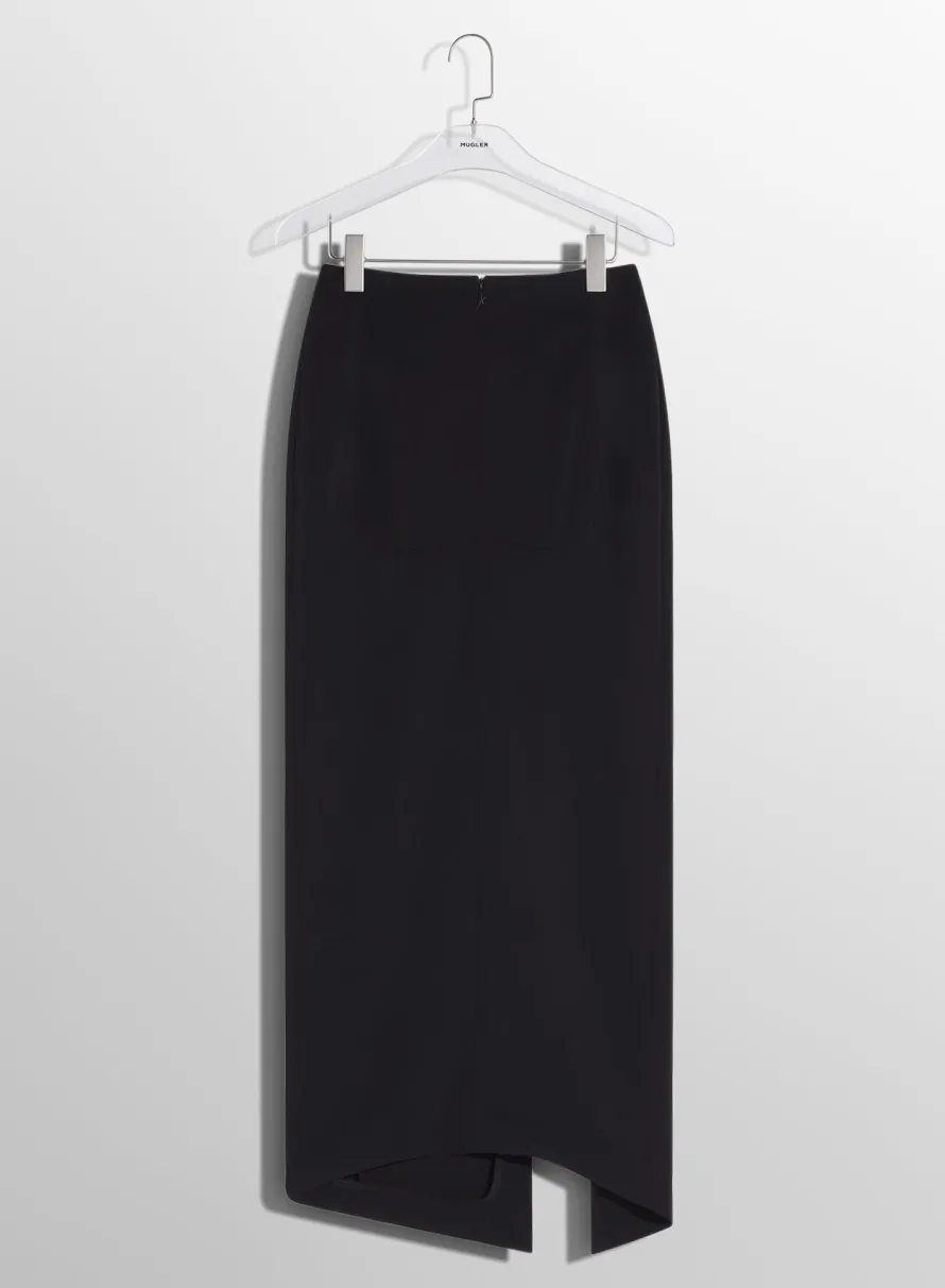 Skirts & Shorts|MUGLER black pierced pencil skirt