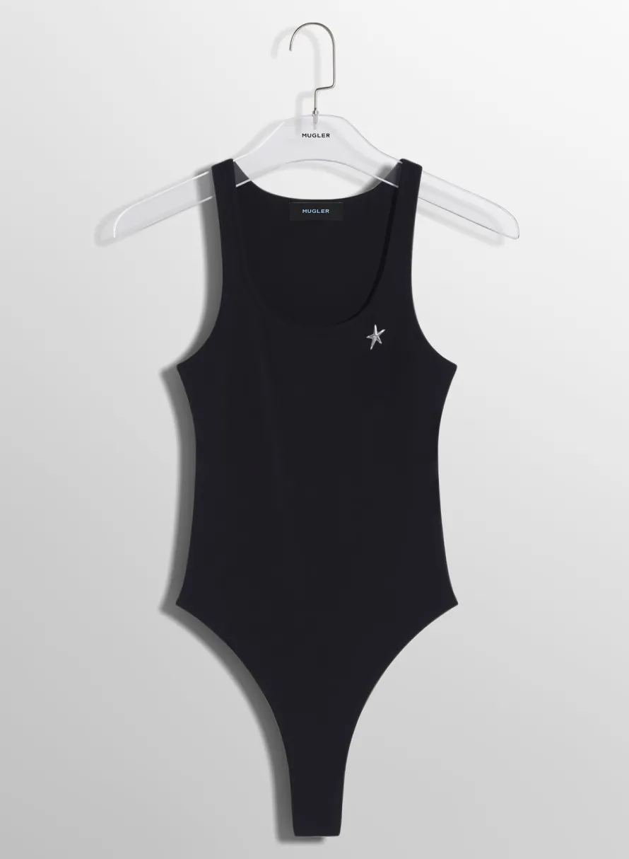 Bodysuits & Leggings|MUGLER black star bodysuit