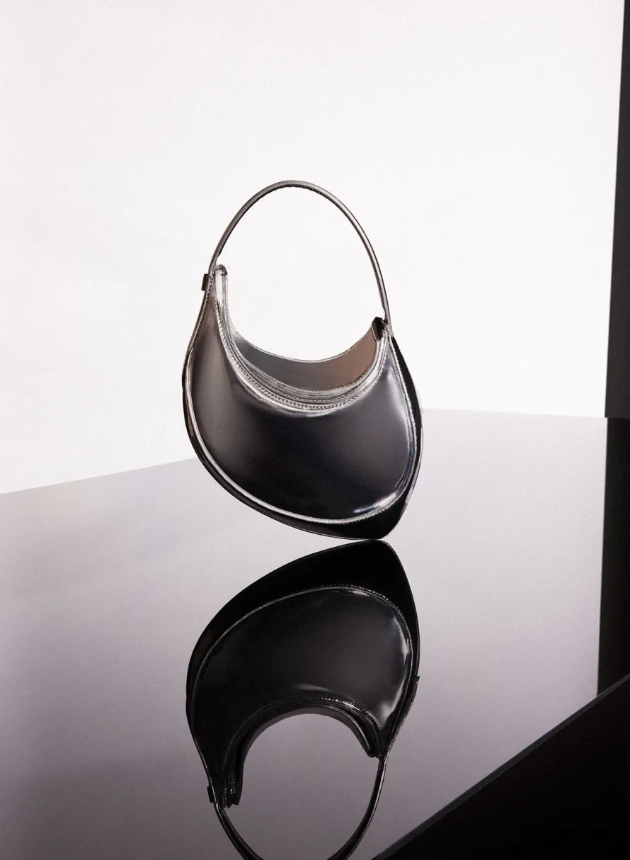 Bags|MUGLER gunmetal mini smooth spiral curve 02