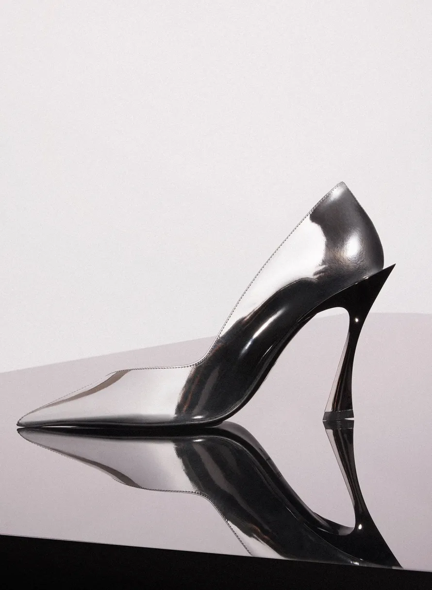 Shoes|MUGLER gunmetal classic fang 95 pump