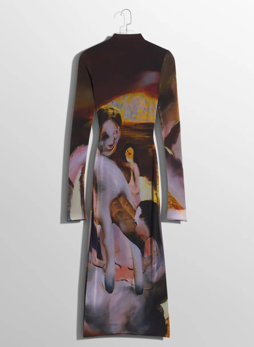 Dresses & Catsuits|Mugler X Ambera Wellmann|MUGLER x Ambera Wellmann Sunset printed dress